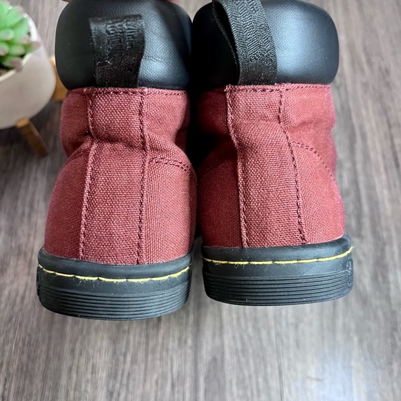 *Dr Marten | Maelly Lace Up Canvas Padded Collar Boot in Cherry Red Size 7 - Picture 13 of 15